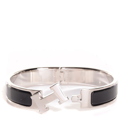 Hermes Enamel Narrow Clic Clac H Bracelet PM Black 4 of 5