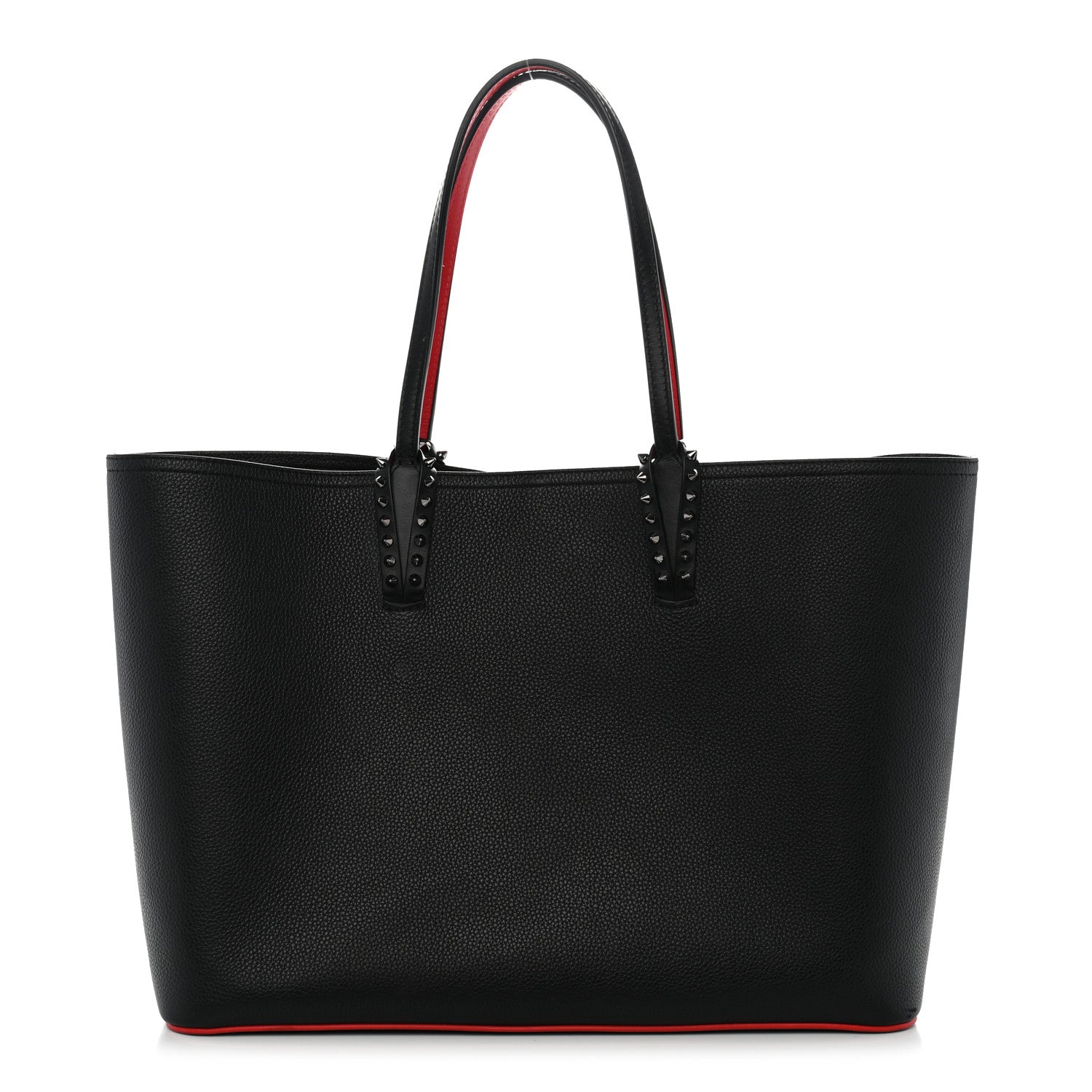 Christian Louboutin Calfskin Spikes East West Cabata Tote Black 1 of 15