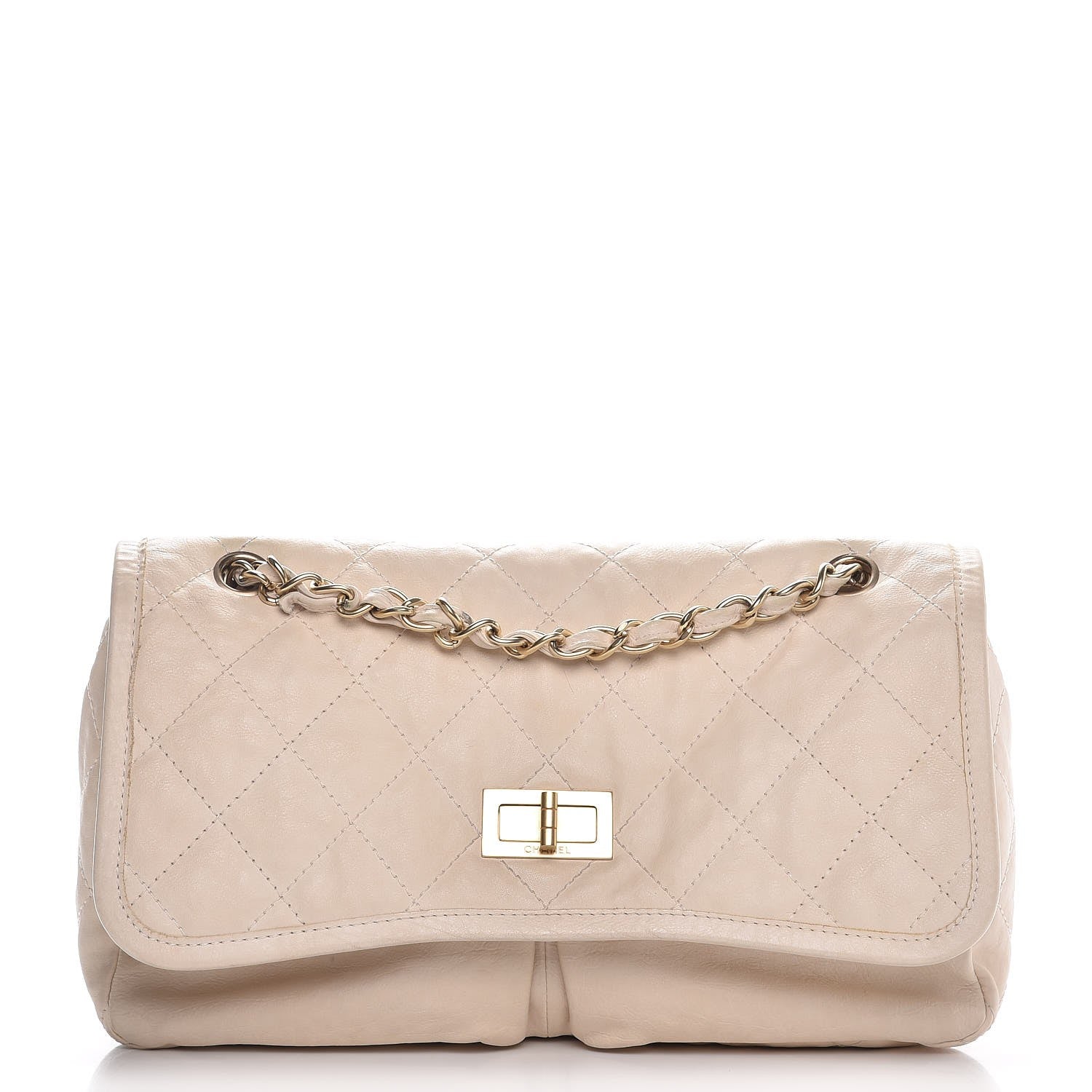 Chanel Calfskin Quilted Natural Beauty Flap Dark White 1 of 15