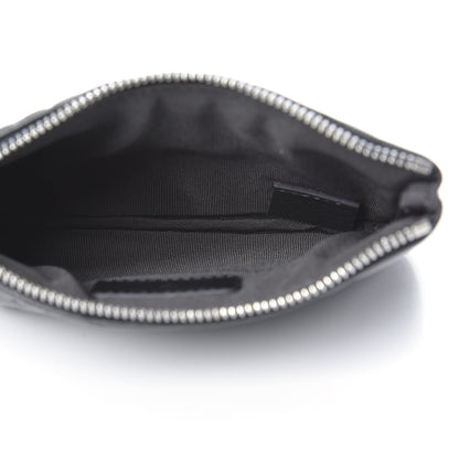 Chanel Goatskin Camellia Embossed Cosmetic Pouch Anthracite 5 of 8