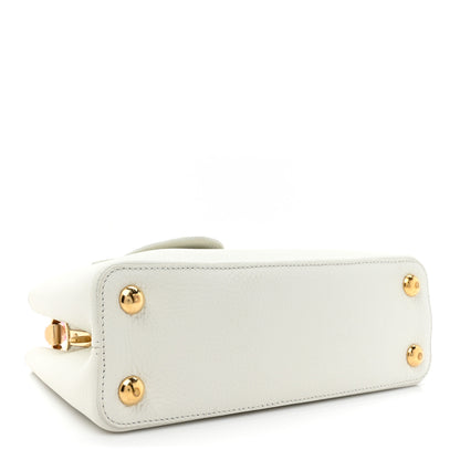 Louis Vuitton Taurillon Lambskin Calfskin Capucines BB Snow White 4 of 9