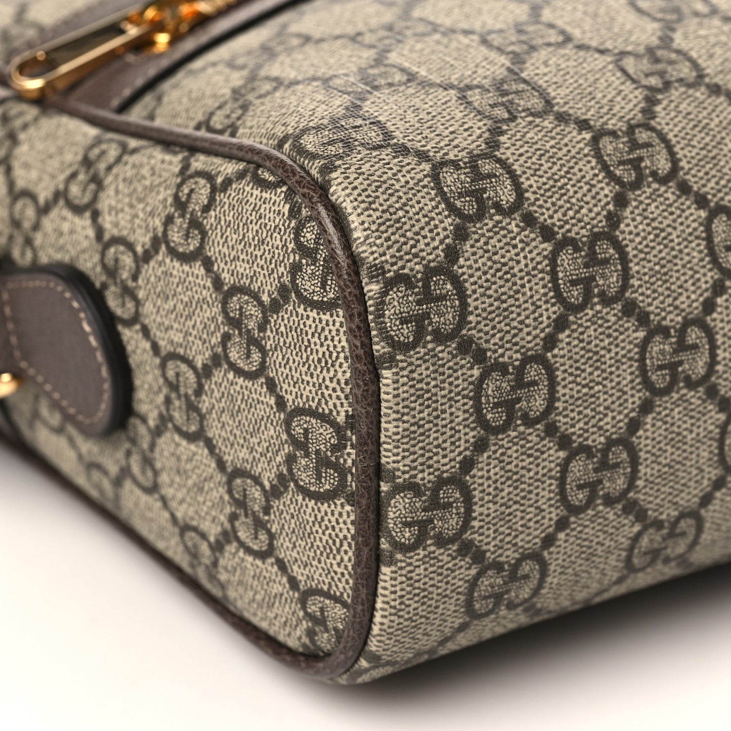 GG Supreme Monogram Web Small Ophidia Shoulder Bag Brown