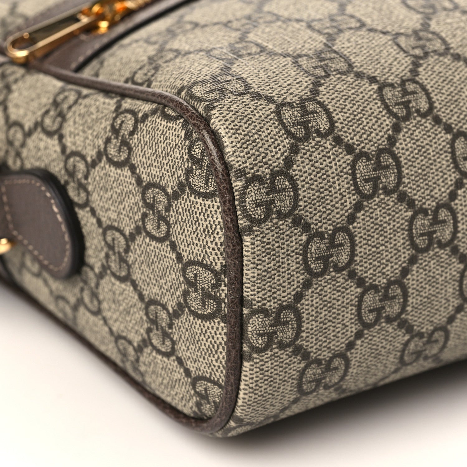 Gucci GG Supreme Monogram Web Small Ophidia Shoulder Bag Brown 8 of 9