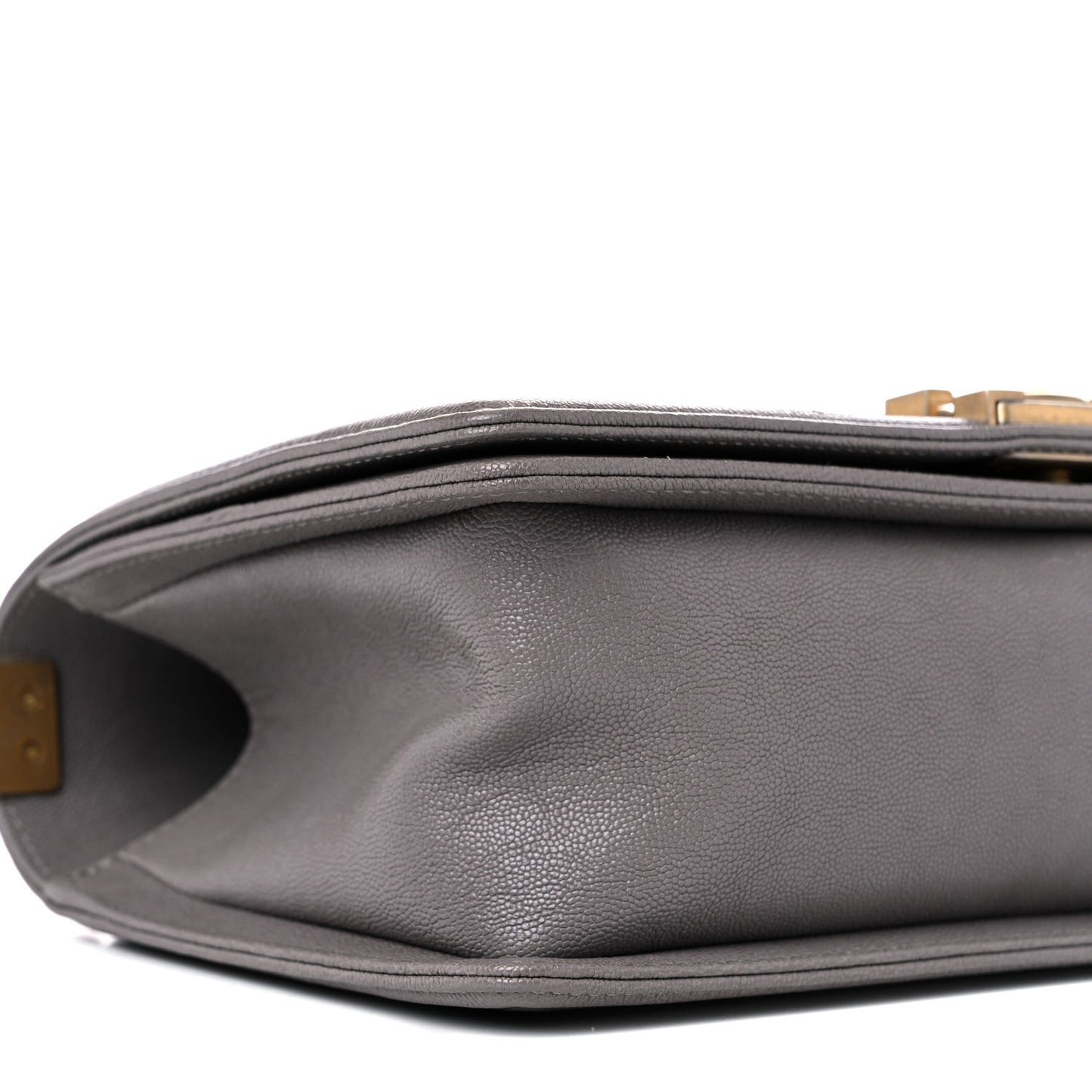 Caviar Quilted Medium Boy Flap Grey