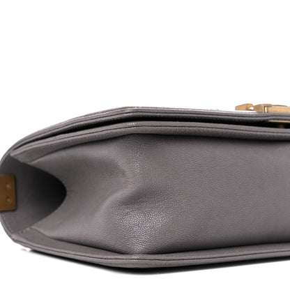 Chanel Caviar Quilted Medium Boy Flap Grey 8 of 9