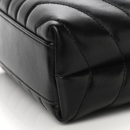 Saint Laurent Calfskin Y Quilted Monogram Toy Loulou Crossbody Bag Black 12 of 13