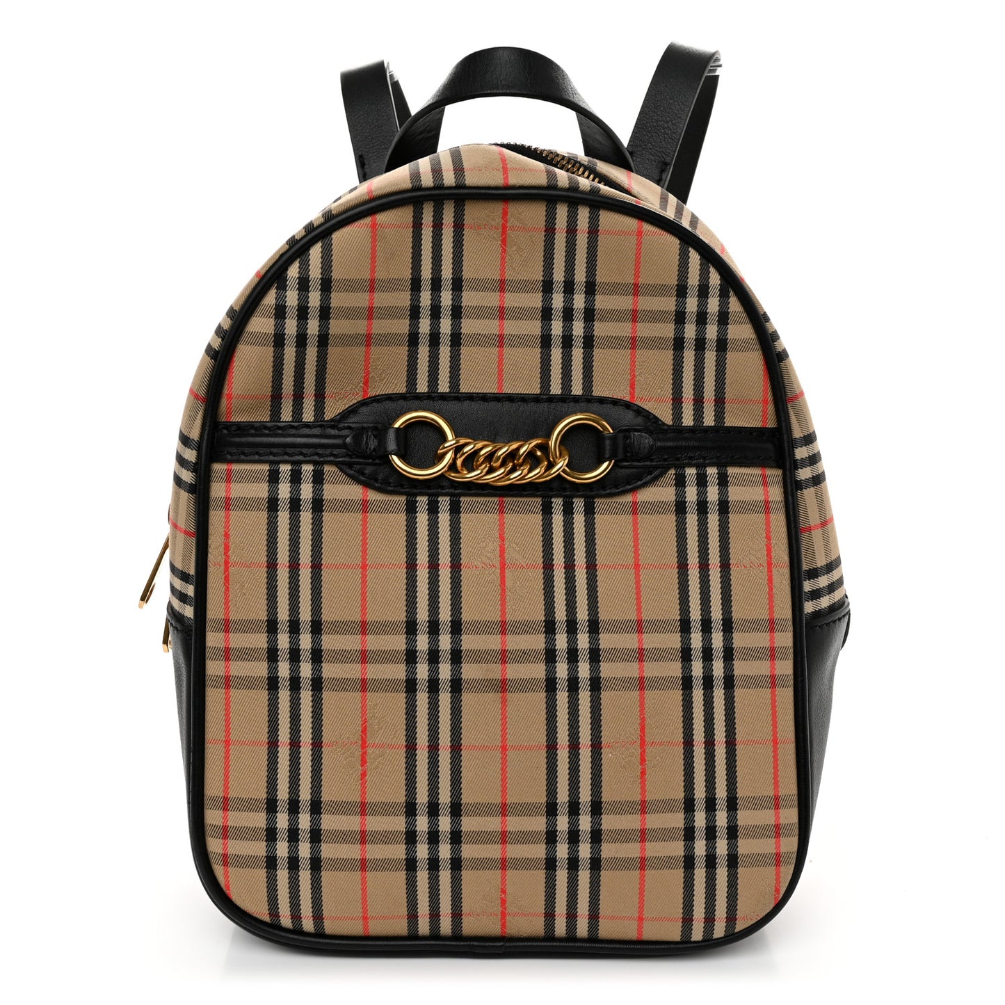 Smooth Calfskin 1983 Knight Check Link Backpack Black