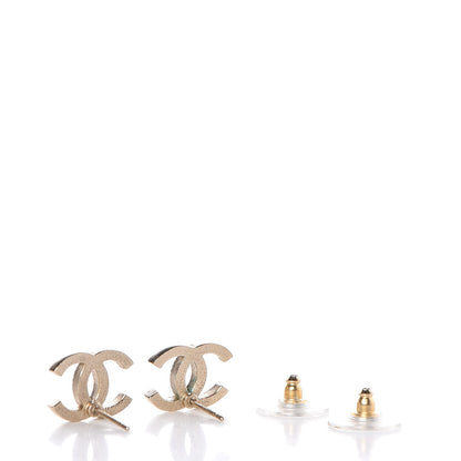 Chanel Crystal Timeless CC Earrings Gold 3 of 7