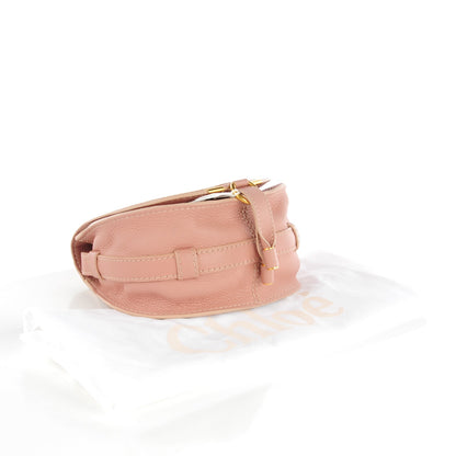 Chloe Grained Calfskin Small Marcie Saddle Bag Anemone Pink 4 of 8