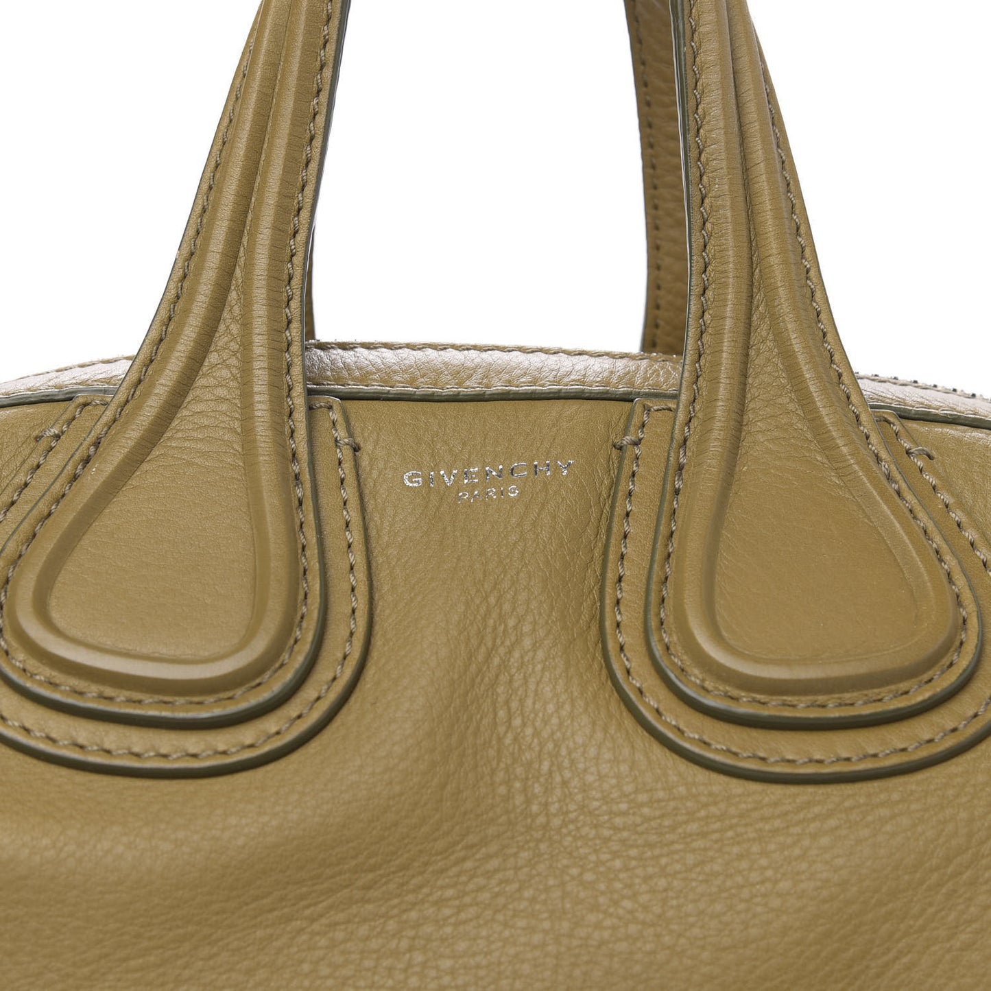 Waxy Grained Calfskin Small Nightingale Olive