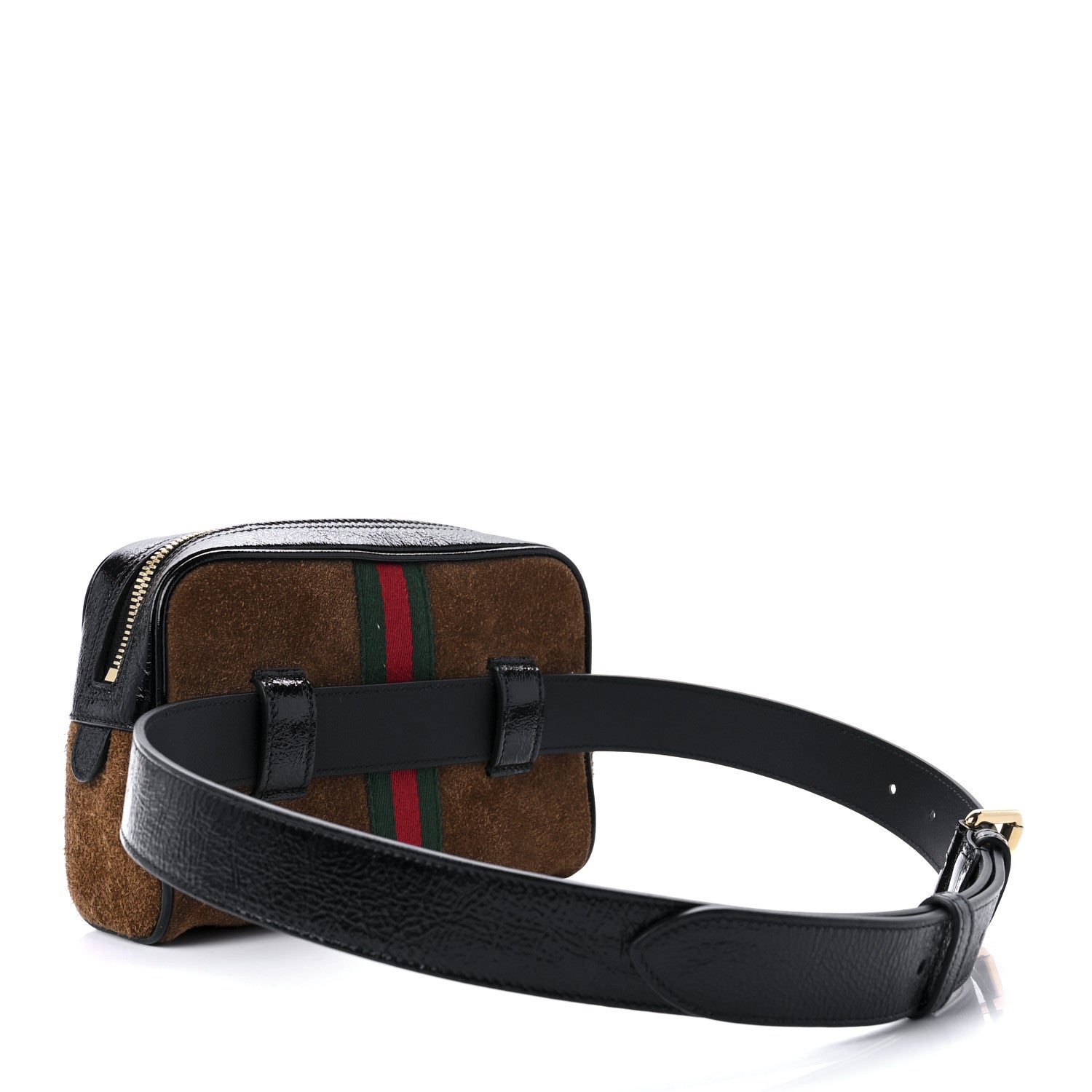 Gucci Suede Small Ophidia Belt Bag 85 34 Brown 3 of 10