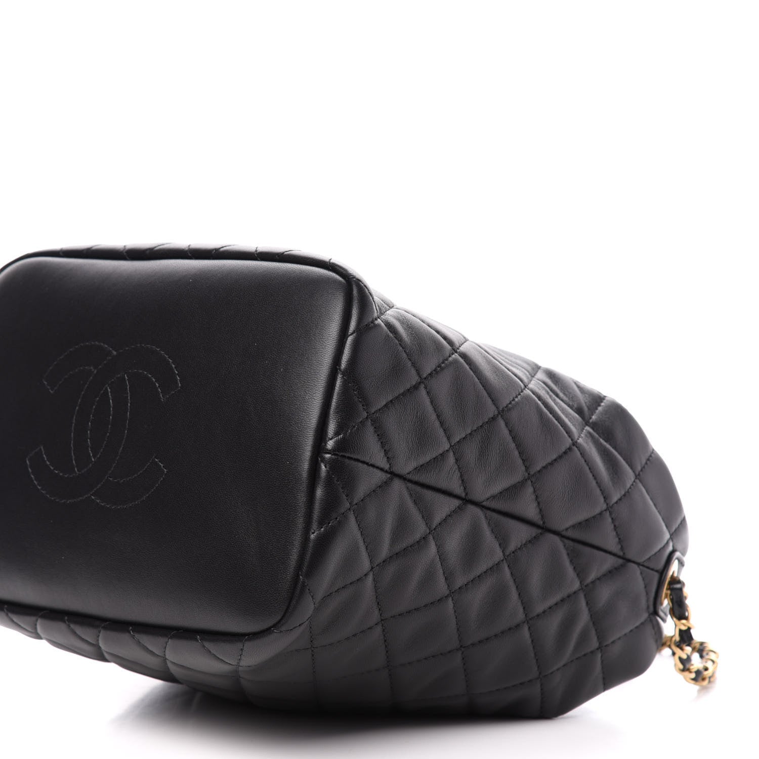 Chanel Lambskin Quilted Large Perfect Meeting Hobo Black 9 of 10