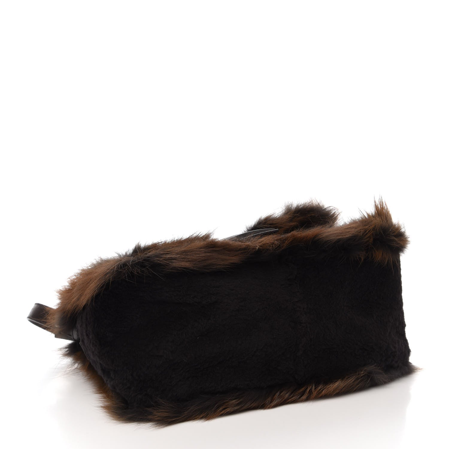 Fendi Fox Fur Mama Baguette Brown Multicolor 4 of 10