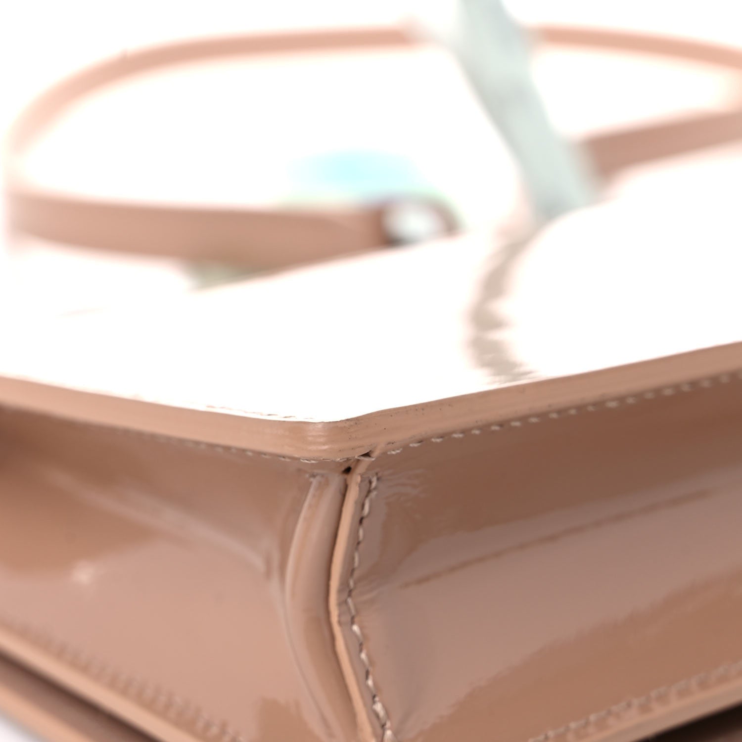 Off-White OFF WHITE Patent Jitney 0.5 Crossbody Bag Beige 9 of 15