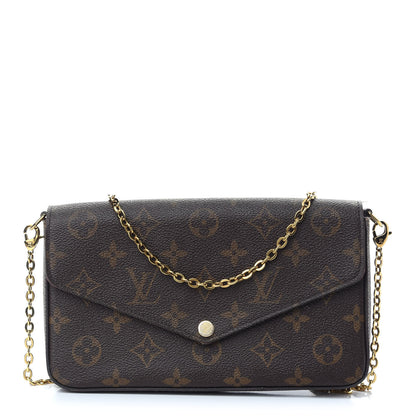 Louis Vuitton Monogram Pochette Felicie Chain Wallet Fuchsia 3 of 10