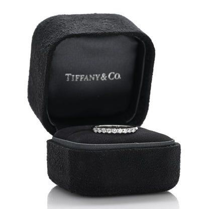 Tiffany Platinum Diamond .27ctw 2.2mm Half Circle Embrace Band Ring 52 6 5 of 5