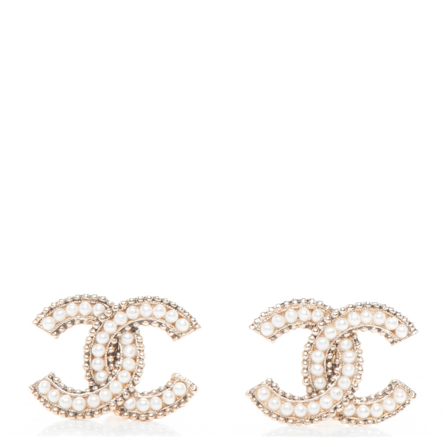 Pearl CC Earrings Gold