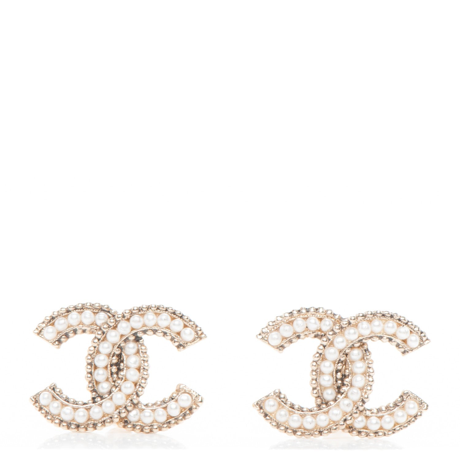 Chanel Pearl CC Earrings Gold 1 of 4