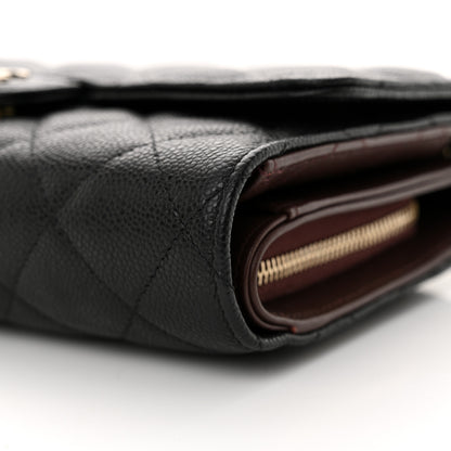 Chanel Caviar Quilted Compact Wallet On Chain WOC Black 12 of 12