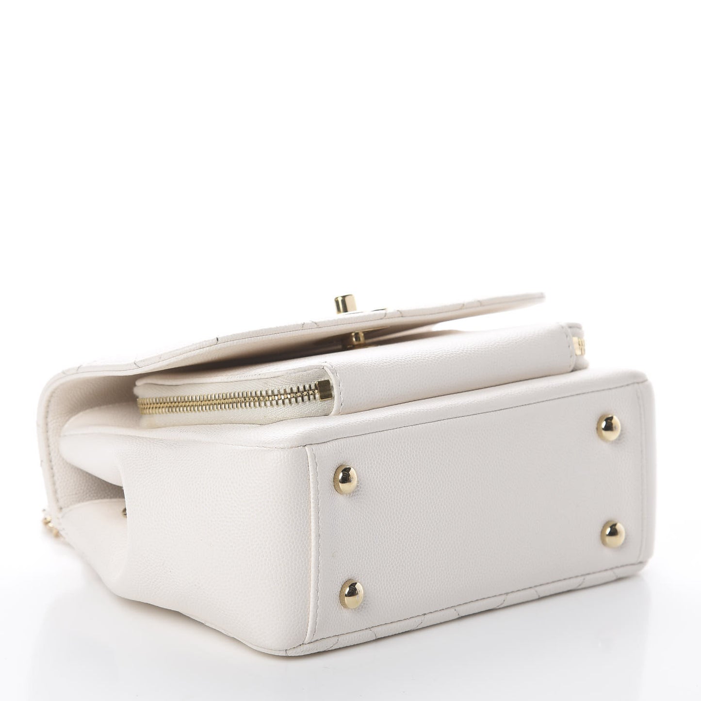 Caviar Quilted Mini Business Affinity Flap White