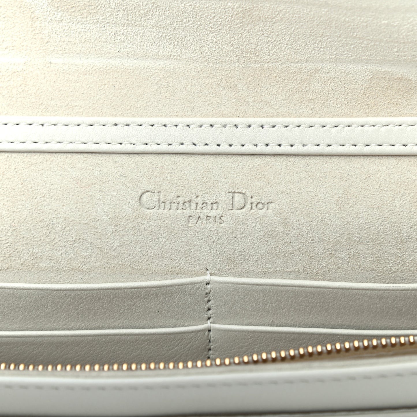 Calfskin KaleiDiorscopic Diorama Wallet On Chain Pouch Latte Multicolor