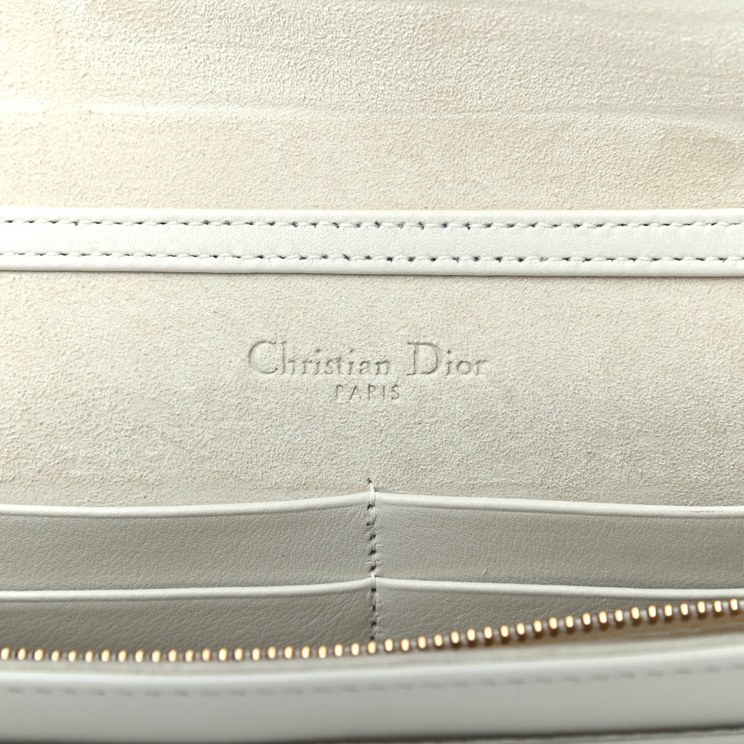 Christian Dior Calfskin KaleiDiorscopic Diorama Wallet On Chain Pouch Latte Multicolor 6 of 10