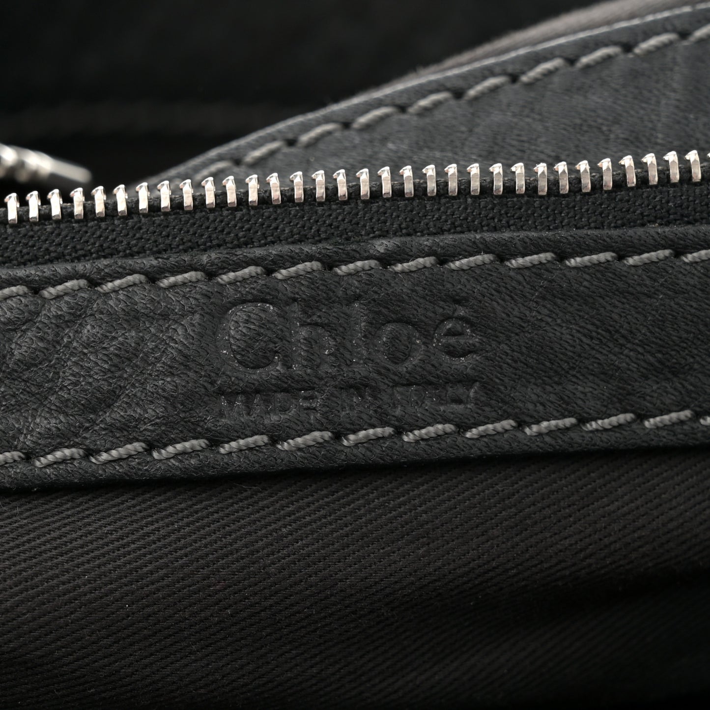 Calfskin Paddington Double Zipped Bowler Black