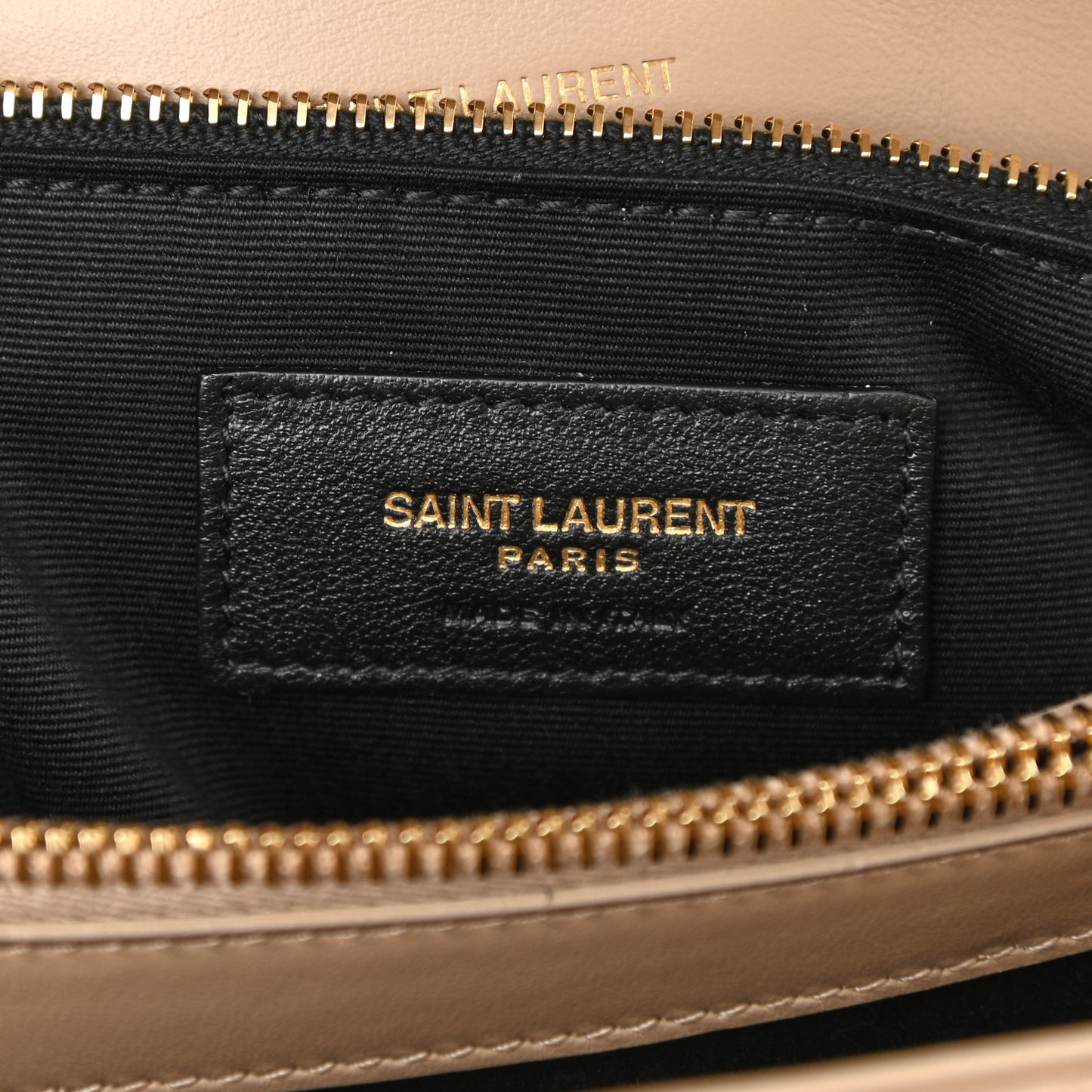 Calfskin Y Quilted Monogram Medium Loulou Chain Satchel Dark Beige