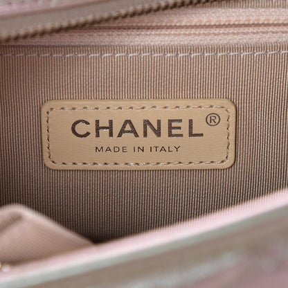 Chanel Iridescent Aged Calfskin Quilted Small Gabrielle Hobo Light Pink 8 of 12