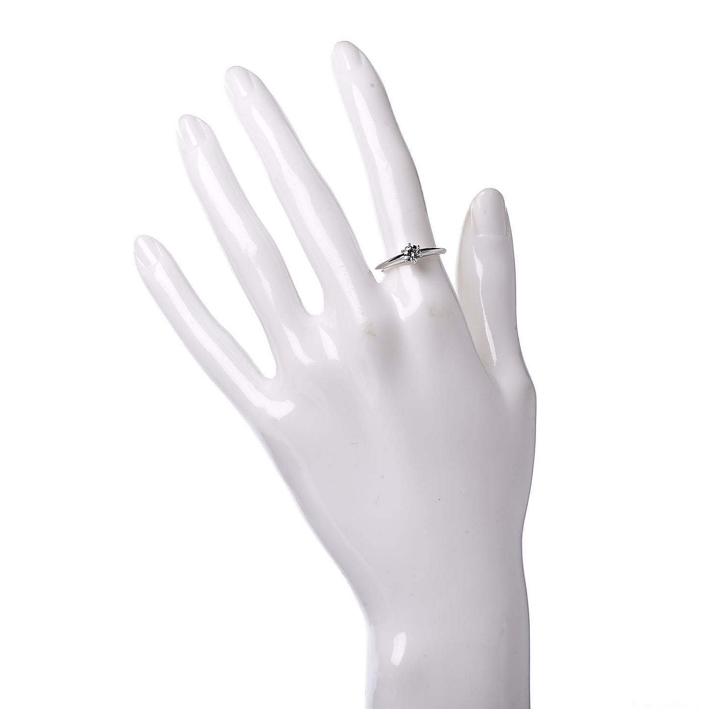 Platinum Diamond .40ct Solitaire Engagement Ring 53 6.25