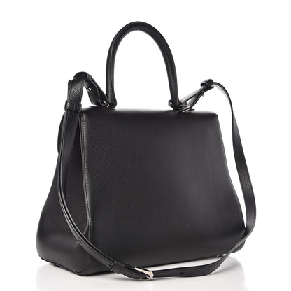 Delvaux Grained Calfskin MM Brillant Satchel Black 5 of 8