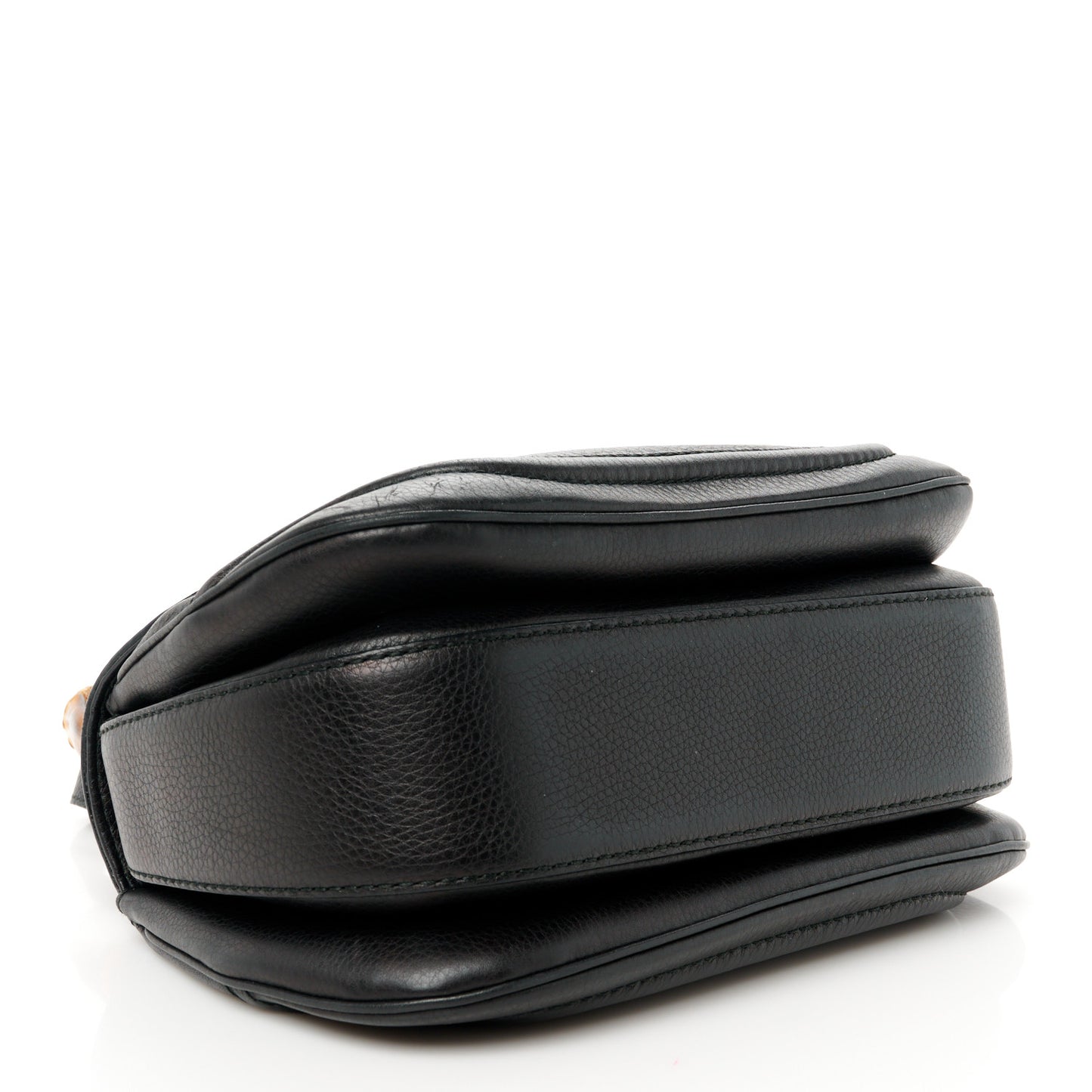 Cellarius Calfskin Medium New Bamboo Top Handle Bag Black