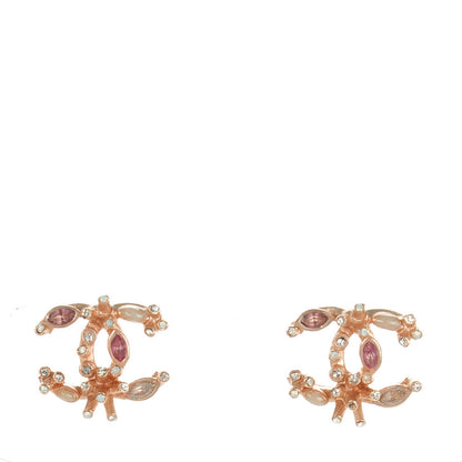 Chanel Crystal CC Earrings Pink 1 of 5