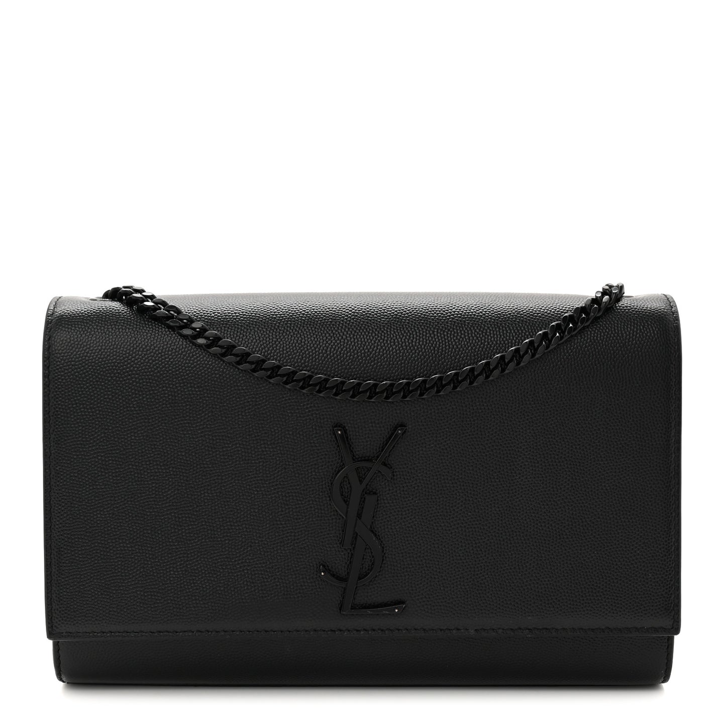Grain De Poudre Medium Classic Monogram Monochrome Kate Satchel Black