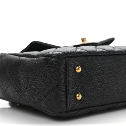 Chanel Caviar Calfskin Quilted Small Top Handle Flap Black 8 of 10