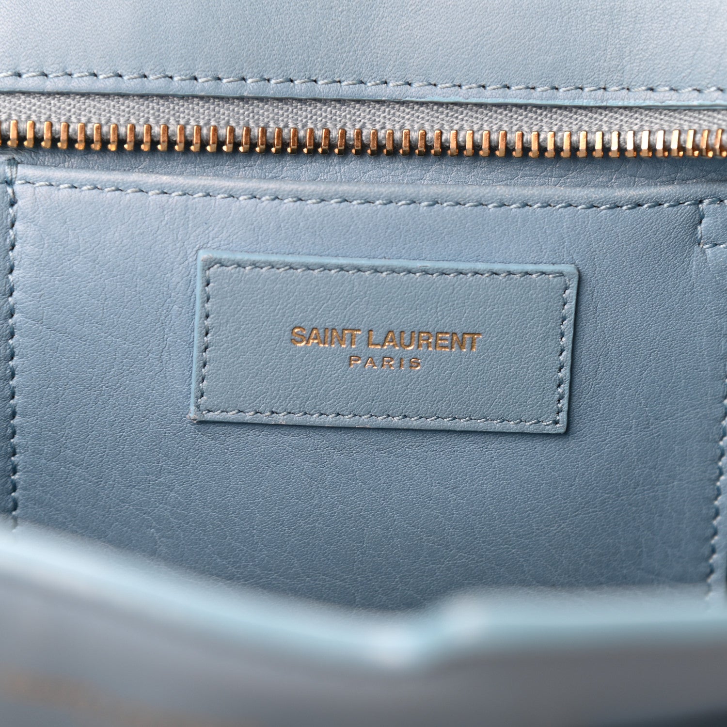 Saint Laurent Calfskin Small Classic Y Cabas Blue Glacier 5 of 6