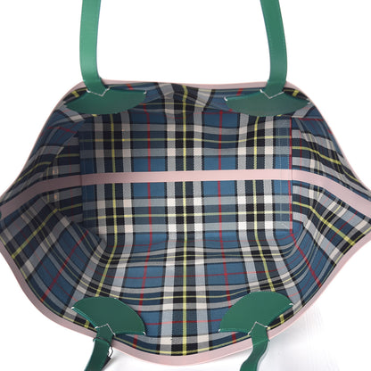 Burberry Vintage Check Large The Giant Reversible Tote Palm Green Pink Apricot 9 of 13