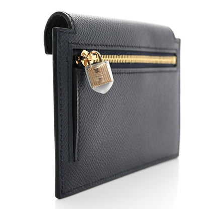 Hermes Epsom Kelly Pocket Compact Wallet Blue Indigo 3 of 7