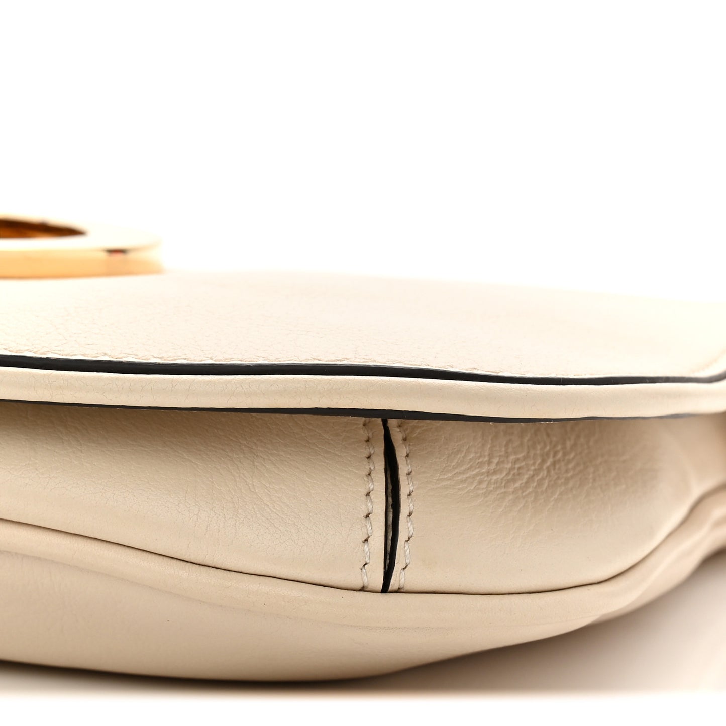 Roxy Calfskin Blondie Chain Shoulder Flap Bag Mystic White