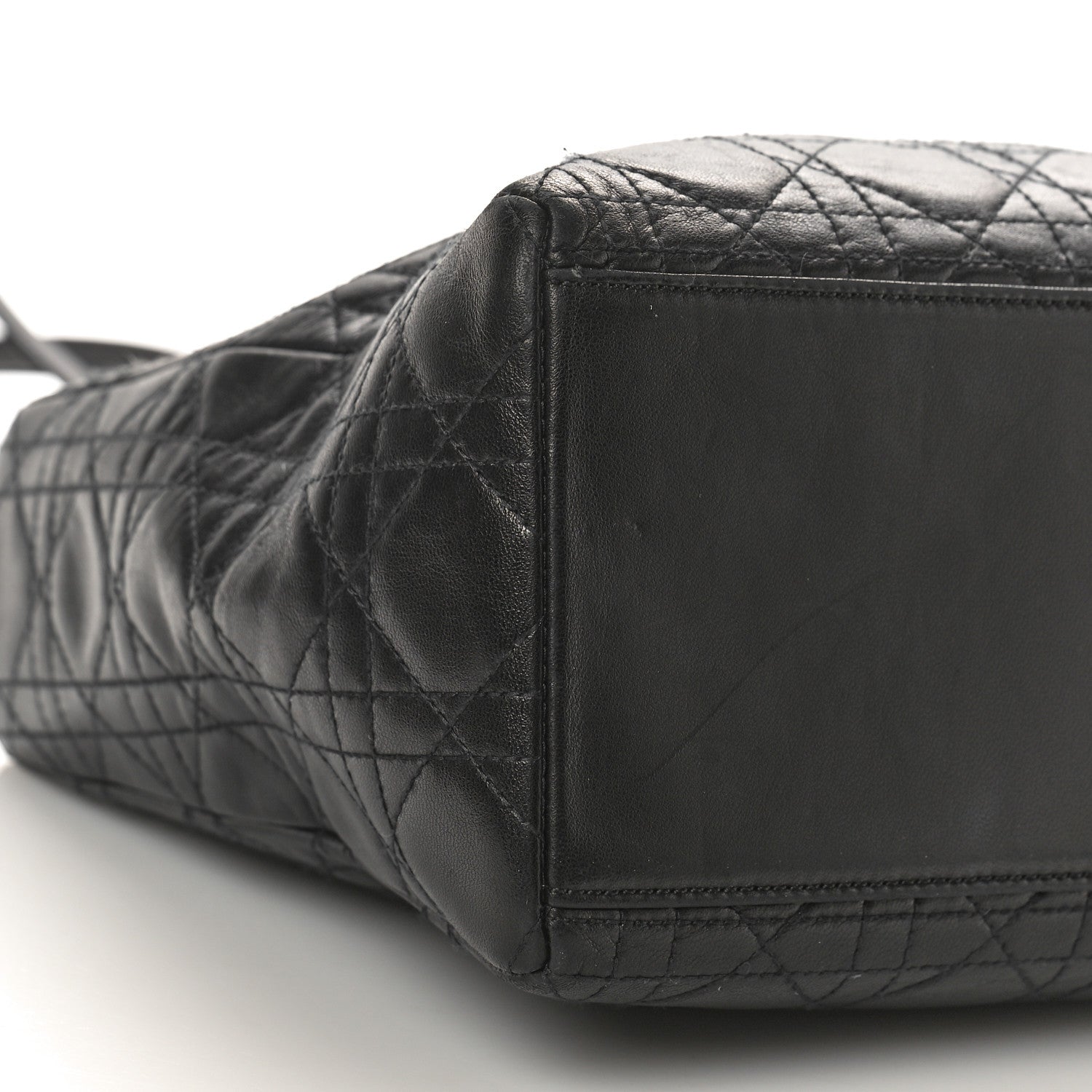 Christian Dior Lambskin Cannage Medium Lady Dior Black 10 of 13