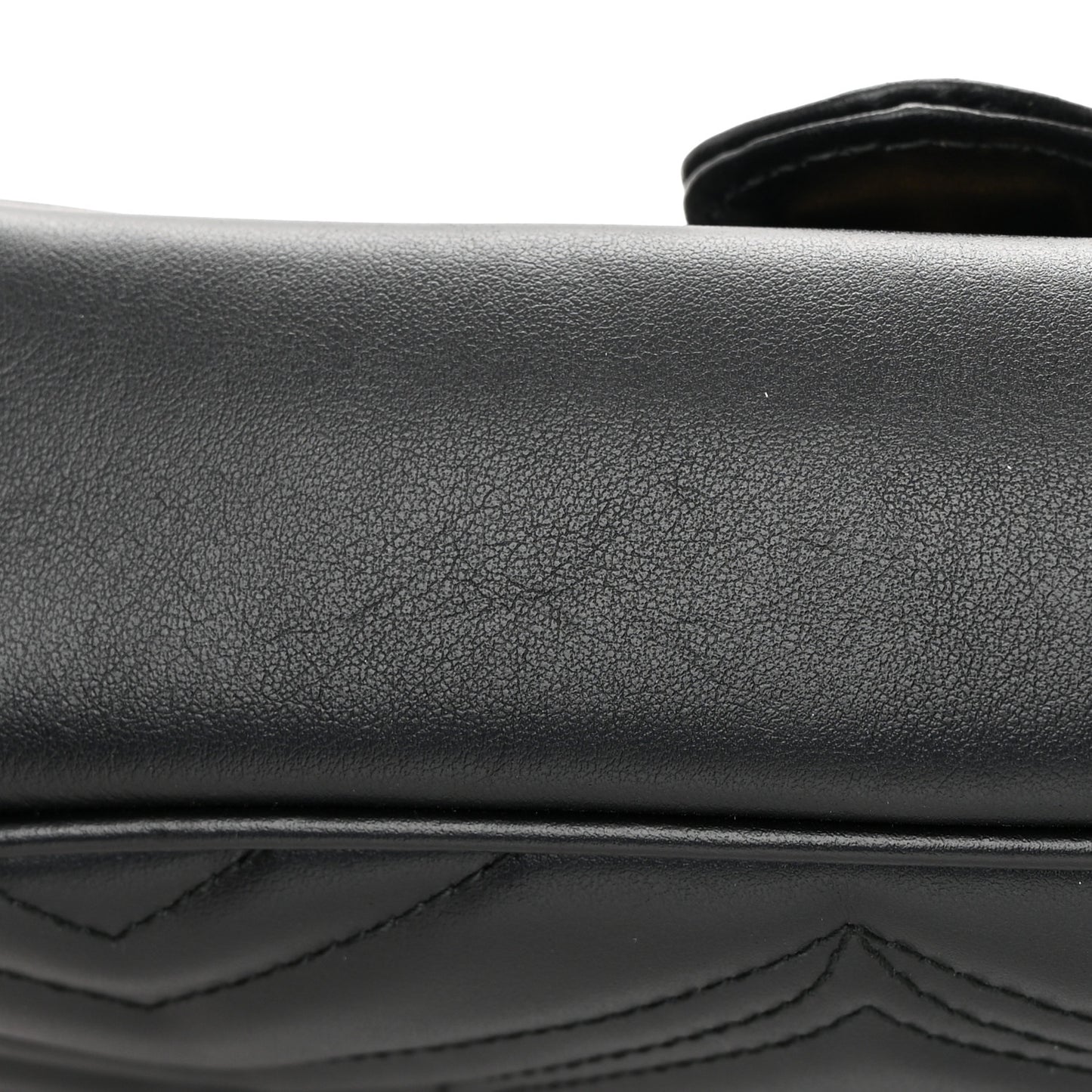 Calfskin Matelasse Mini GG Marmont Shoulder Bag Black