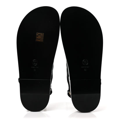 Chanel Grained Calfskin Velcro Dad Sandals 39 Black 5 of 9