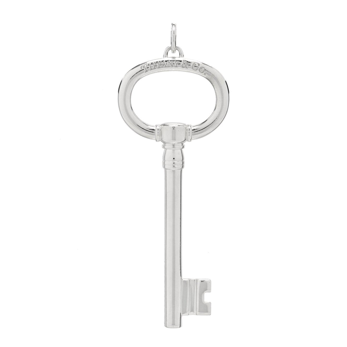 Sterling Silver Small Oval Key Pendant
