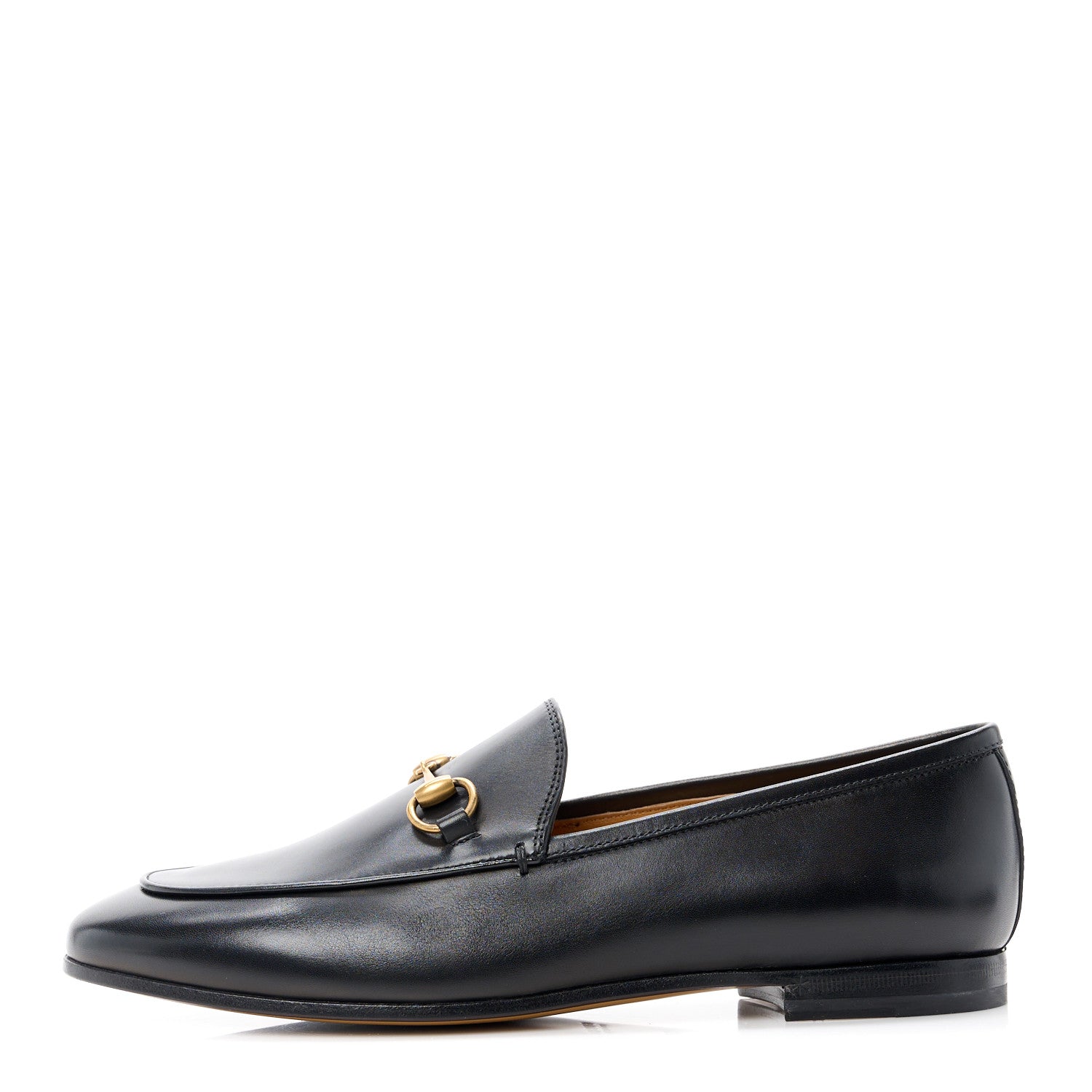 Gucci Calfskin Womens Jordaan Loafers 37 Black 1 of 9