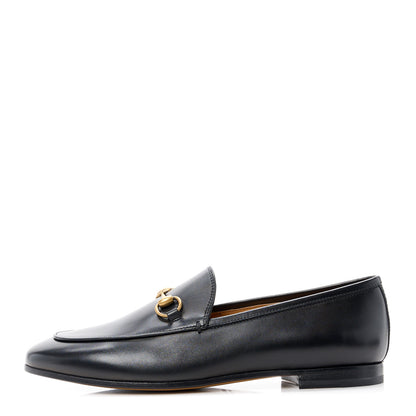 Gucci Calfskin Womens Jordaan Loafers 37 Black 1 of 9