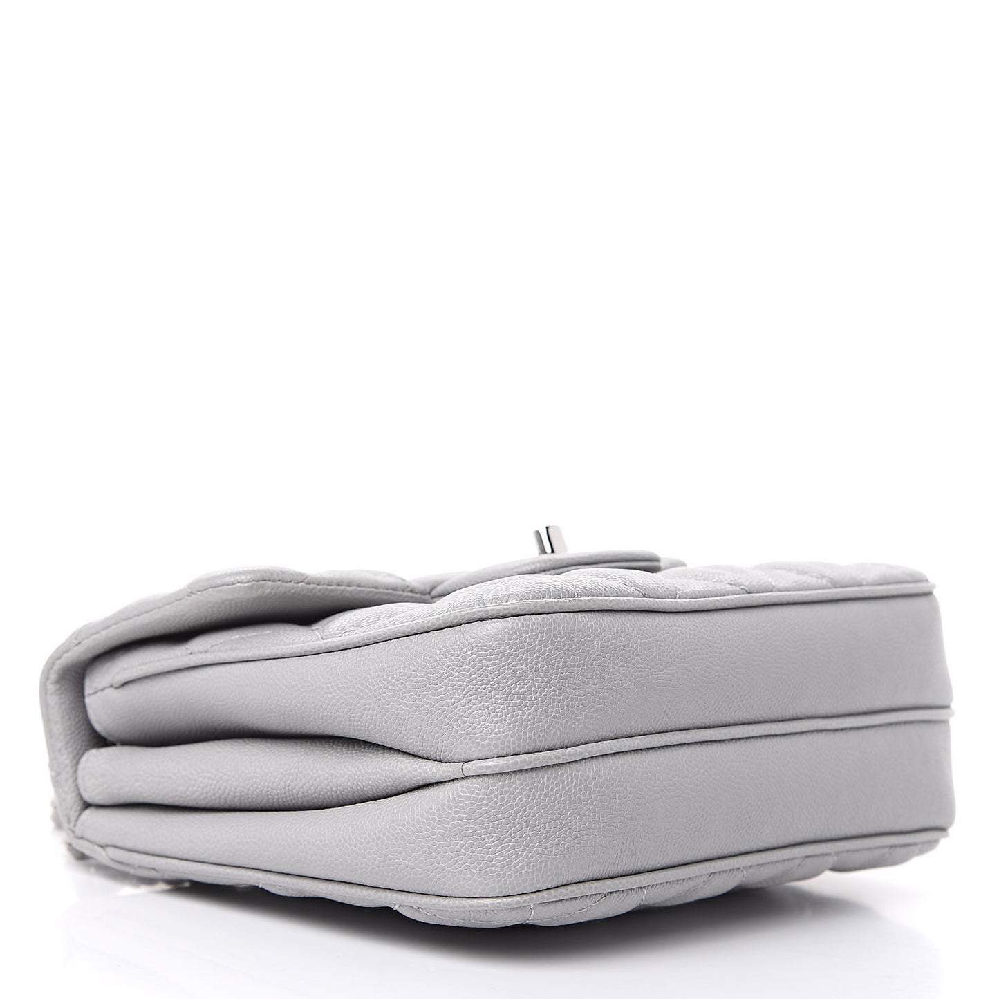Caviar Quilted Small Urban Companion Flap Grey