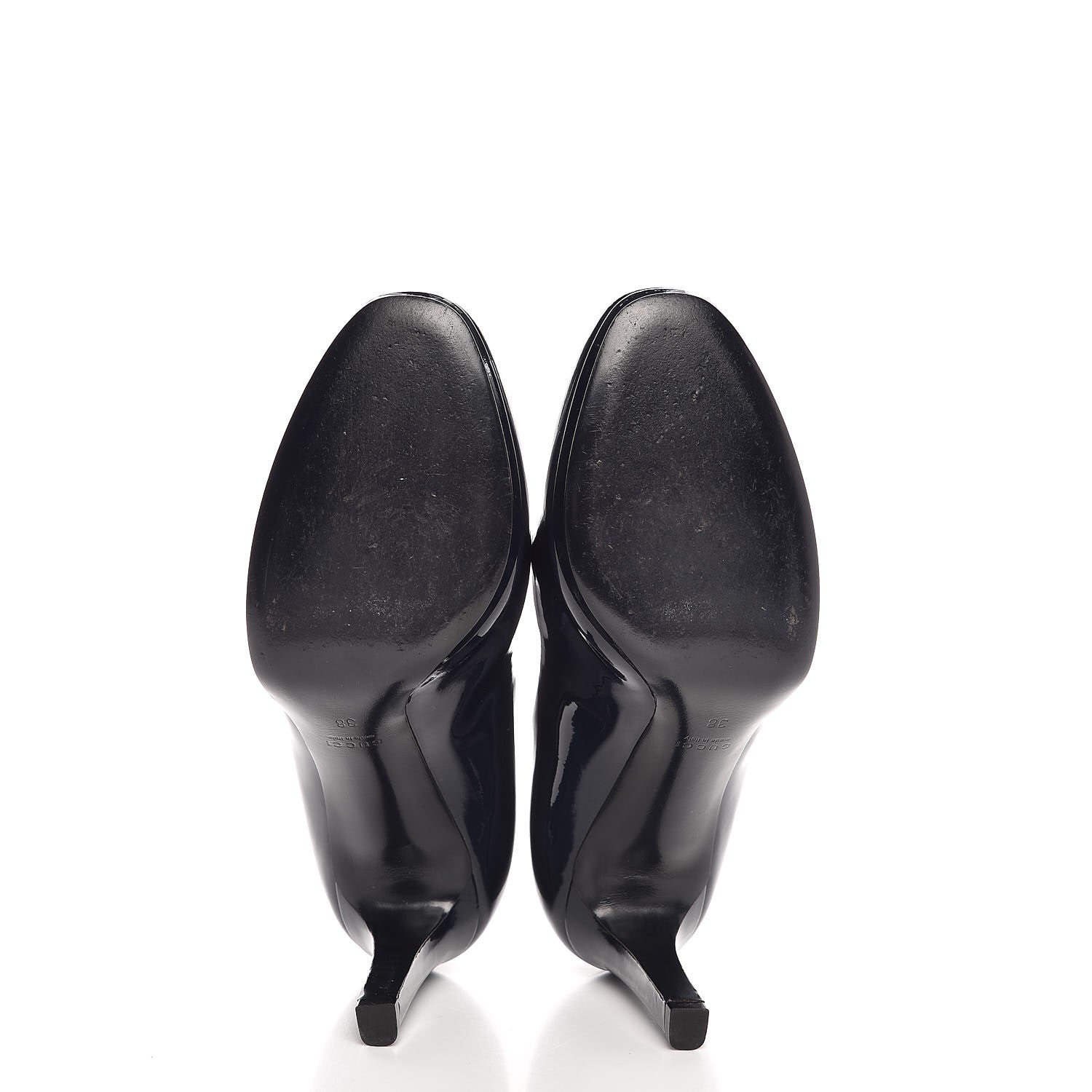Gucci Patent Platform Pumps 38 Navy Blue 22 of 29