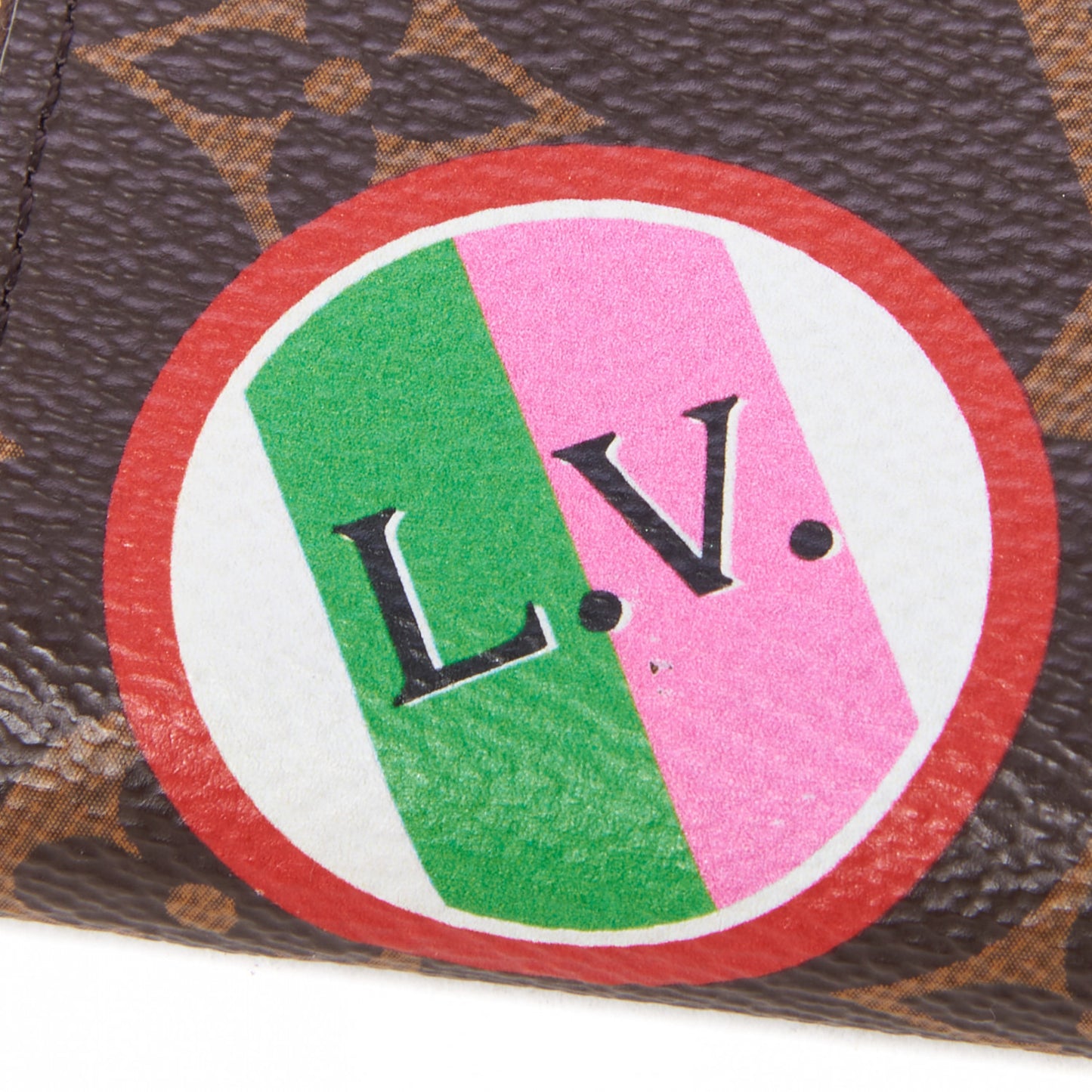 Monogram Travel Stickers Zippy Coin Purse