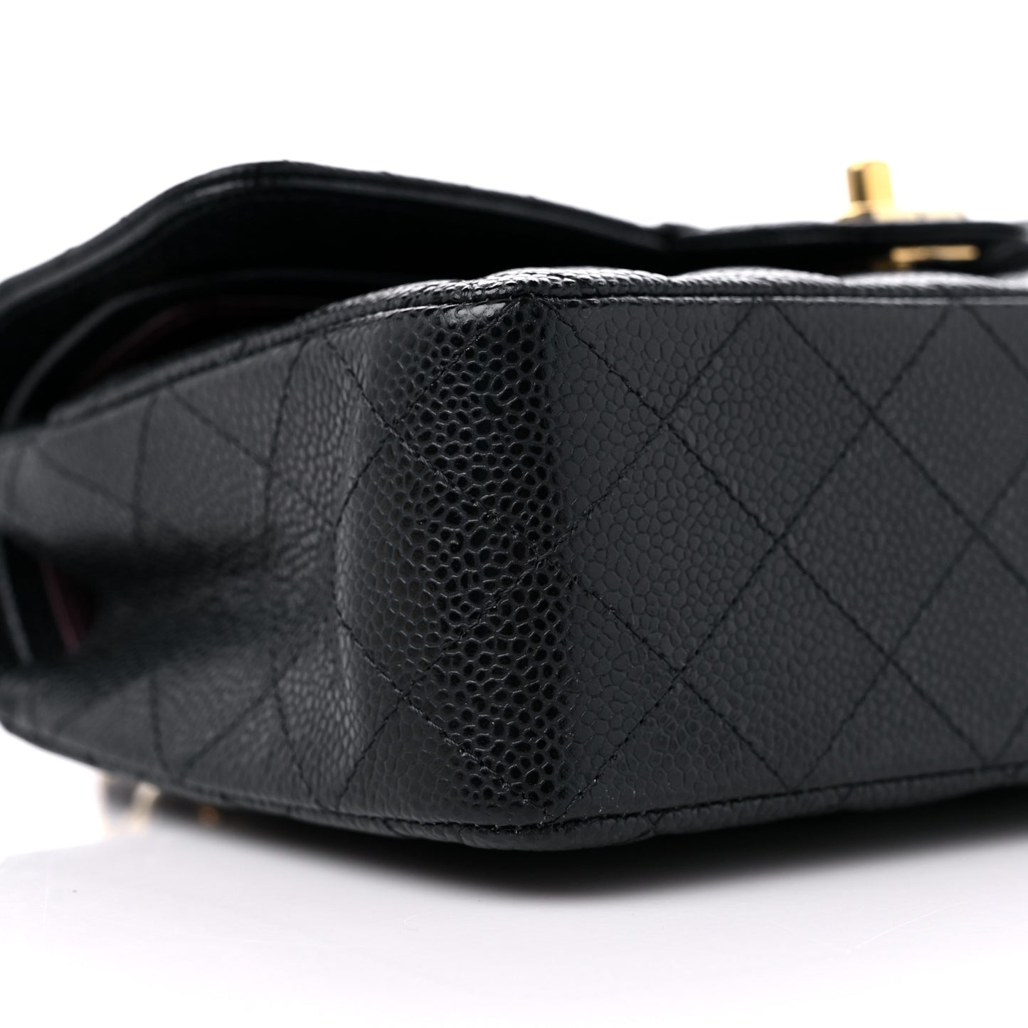 Caviar Quilted Small Double Flap Black
