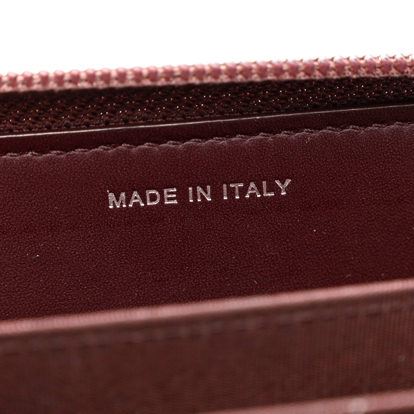 Caviar Small Timeless Zip Around Wallet Burgundy